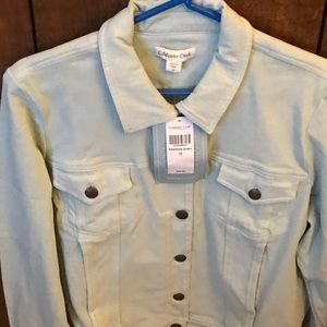 Pale green denim Coldwater Creek jacket